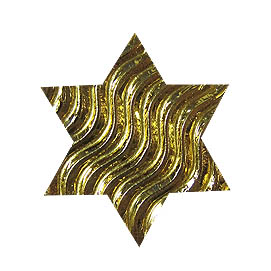 W-Welle Stern 5cm supergold